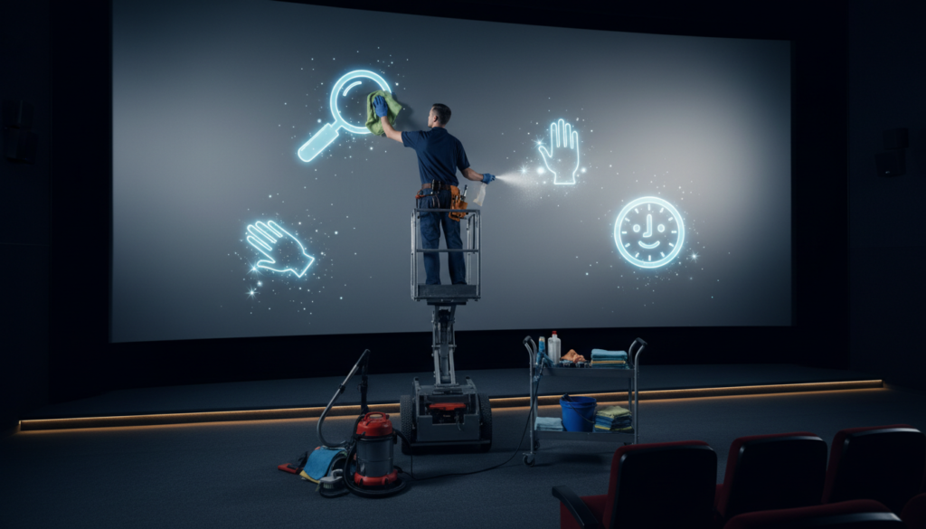 découvrez les compétences clés pour exceller en tant que spécialiste du nettoyage d’écrans de cinéma et garantir une expérience visuelle optimale.